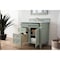 James Martin Vanities Brittany 36in Single Vanity, Sage Green w/ 3 CM Carrara Marble Top 650-V36-SGR-3CAR - alternate 3